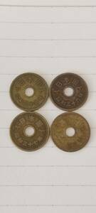昭和35年　昭和36年　昭和37年　昭和39年　5円　硬貨　4枚セット