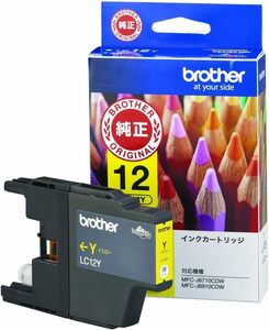 ブラザー工業 【brother純正】インクカートリッジイエロー LC12Y 対応型番:MFC-J6710CDW、MFC-J710D