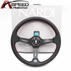 炭素繊維★NARDI★ステアリング スポーツステアリングホイール 高品質 車ハンドル PVCレザー 340mm 13インチ レース ドリフト ステアリング