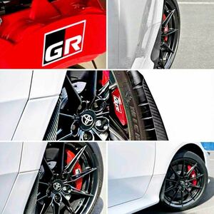 TOYOTA GR カスタム 耐熱デカール ステッカー ☆ブレーキキャリパー ドレスアップ GAZOO Racing ヤリス 86 スープラ C-HR