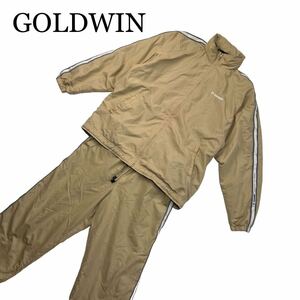 GOLDWIN ゴールドウィン セットアップ ジャケット パンツ ベージュ L TECHNOLOGY FOR COMFORT 収納式フード