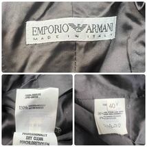 EMPORIO ARMANI エンポリオアルマーニ テーラードジャケット グレー系 総裏 サイドベンツ サイズ40 ジャケット_画像9