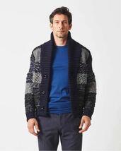 junhashimoto SHAWL COLLAR CARDIGAN NAVYGREY 未使用品 カーディガン _画像6