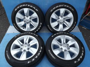 即決時 本州 送料無料 新車外し TOYOTA プラド150純正 139.7 6H 7.5J+25 NASCAR 215/60R17C 2020年製 4本 ナスカー ハイエース