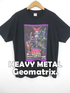 00s ヘビーメタル ジオマトリックス ★ オフィシャル Tシャツ L ★ HEAVY METAL:Geomatrix SEGA カプコム セガ バンドT メガデス WASP