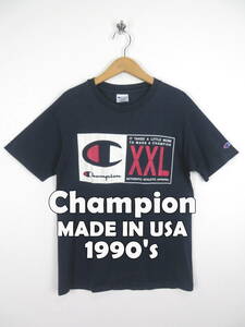 90s チャンピオン ★ USA製 デカロゴ シングルステッチ 半袖 Tシャツ ★ Champion アメリカ製 古着 メンズ レディース ヴィンテージ