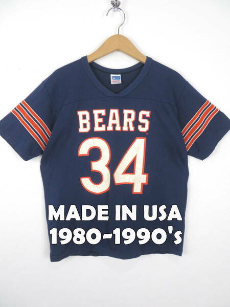 80s 90s USA製 シカゴ ベアーズ ★ フットボール Tシャツ L ★ ローリングス社製 アメフト NFL アメリカ製 ビンテージ オールド メンズ