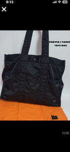 [ beautiful goods used ]PORTER Porter TANKER tongue car TOTE tote bag BAG/ stationery back Beams 