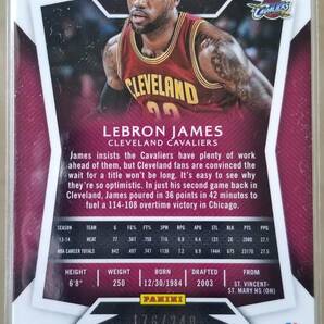 2014-2015 PANINI BLUE PRIZM LEBRON JAMES 176/249の画像2