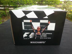 Выход из печати! PMA 1/18 F1 RedBull Racing RB6 Феттель С.Феттель Гран-при Абу-Даби 2010 Чемпион мира Red Bull 110 100105 Mini Champs