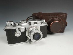 買取 売り切り ライカ Leica DBP ERNST LEITZ CMBH WETZLAR レンズ Leitz Elmar f=5cm 1:3.5 革ケース付き