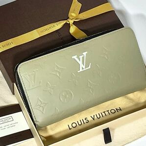 【美品】ルイヴィトン ヴェルニ 4047 ラウンドファスナー 長財布 マット モノグラム ジッピーウォレット LOUISVUITTON アースカラー 男女 の画像1