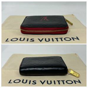 【美品】ルイヴィトン ヴェルニ 3160ラウンドファスナー コインケース マットブラック コインパース ミニ財布 LOUISVUITTON モノグラム の画像4