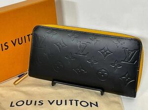 ルイヴィトン ヴェルニ CA0162 ラウンドファスナー 長財布 マット モノグラム ジッピーウォレット LOUISVUITTON マットブラック 男女兼用