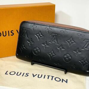 ルイヴィトン ヴェルニ MI0143 ラウンドファスナー 長財布 マット モノグラム ジッピーウォレット LOUISVUITTON マットブラック 男女兼用の画像2