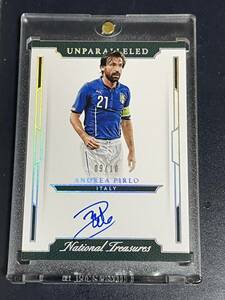 ★10シリ! ピルロ Andrea Pirlo PANINI national treasures soccer unparalleled on card Auto★イタリア代表 ミラン 直書き オート