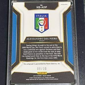 ★30シリ! デルピエロ Alessandro Del Piero PANINI select soccer tie-dye auto★イタリア代表 ユヴェントス サイン オートの画像2