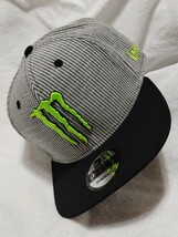 NEW ERA ニューエラ モンスターエナジーピンストライプVrフラットキャップ☆打倒レッドブルキャップX game_画像1