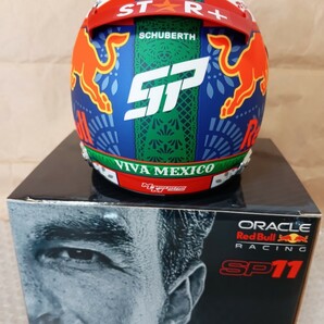 F1 1/2サイズヘルメット S.ペレス直筆サイン入りSergio Perez 2022メキシコGP レッドブルホンダ Schubertの画像4