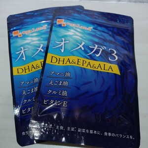2袋　オメガ3 - DHA & EPA & α- リノレン酸 サプリ １袋：約3ヶ月分×２袋