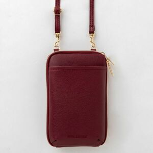 + 180 NATURAL BEAUTY BASIC BORDEAUX ガバッと開くスマホショルダー 送料350円