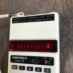 ジャンク 古い電卓 UNITREX mini 8 昭和レトロ の画像2