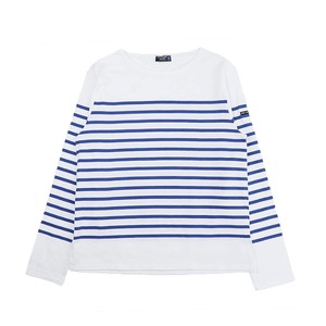 セントジェームス SAINT JAMES NAVAL ロングTシャツ ロンT 長袖 ボーダー NAVAL-2691-NEIGE-GITANE-XL レディース メンズ ホワイト ブルー