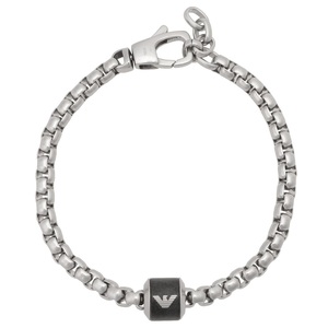 エンポリオアルマーニ ブレスレット EMPORIO ARMANI EGS2911040 イーグルロゴ ブラック/シルバー メンズ アクセサリー