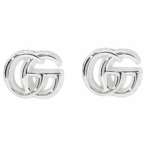  Gucci серьги 770758-J8400-8106 двойной G stud серебряный дамский аксессуары унисекс GG MARMONT EARRING