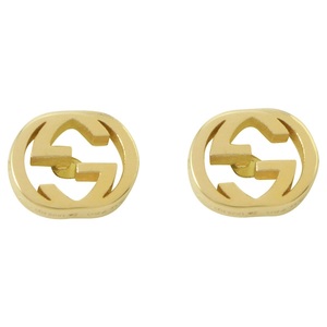  Gucci серьги GUCCI 662111-J8500-8000 Inter locking G stud 18KYG желтое золото женский аксессуары мужской 