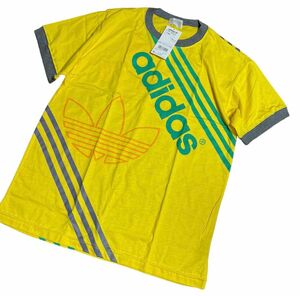 【未使用品】90s adidas アディダス 銀タグ 半袖 カットソー Tシャツ デッドストック ヴィンテージ メンズ L相当