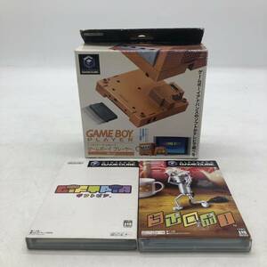 (26338)∞【1円～】GCソフト+GCゲームボーイプレーヤー ギフトピア/ちびロボ/ゲームキューブ/中古品