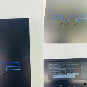 (26431) ■ SONY PS2 2台セット SCPH-15000/SCPH-37000/コントローラ 2台 ケーブル付き ※箱無し 中古品の画像4