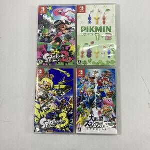 (26406) # Nintendo Switch soft 4 pcs set s pra toe n2/s pra toe n3/pikmin1+2/ large ..s mash Brothers secondhand goods 