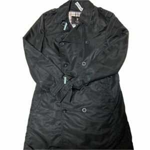 バーバリーブラックレーベル BURBERRY トレンチコート 裏地ノバチェック　黒　LL XL BLACK LABEL