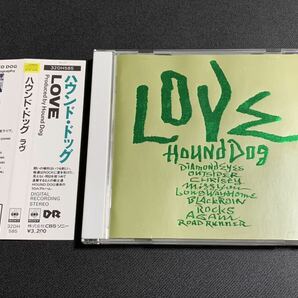#9/極美品帯付き/ HOUND DOG(ハウンド・ドッグ) 『LOVE』/ 旧規格86年盤CD、税表記無し、¥3,200盤、32DH-585、大友康平の画像1