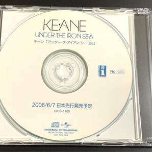 #9/希少/プロモ(非売品)/ KEANE(キーン) 『UNDER THE IRON SEA(アンダー・ザ・アイアン・シー)』/ 発売前メディア用プロモCDの画像2