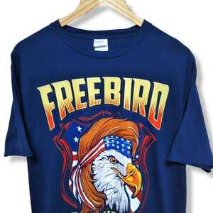 アメリカ古着 FREEBIRD 鷹 イーグル アニマル PORT＆COMPANY ポート＆カンパニー ビッグロゴ ビッグシルエット オーバーサイズ Tシャツ XL