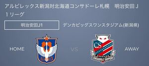 4/13★アルビレックス新潟 vs 北海道コンサドーレ札幌 E1サイドS側自由席 １枚 QRチケット 