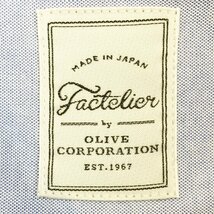 ●美品 Factelier ファクトリエ OLIVE CORPORATION 長袖ボタンダウン オックスフォードシャツ メンズM ブルー サックス コットン 1AB/41901_画像4