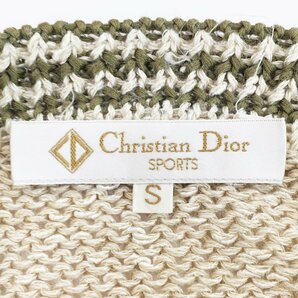 ★Christian Dior SPORTS クリスチャンディオールスポーツ ニットキャミソール レディース サイズS ベージュ トップス 麻混 3314 1BA/41961の画像7