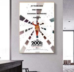 CHQ714#2001年宇宙の旅　50周年 スタンリー・キューブリック　キャンバスアートポスター 50×70cm インテリア 海外製 枠なし A