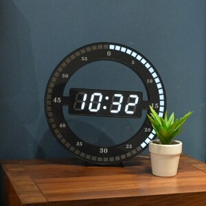 壁時計 創造的 デジタル 電子 シンプル 装飾 インテリア おしゃれ 壁掛け LED DIY 置き時計 輸入雑貨DJ657