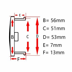 4点セット 56mm カーホイール センター ハブ キャップ デカール ホイール リム 防塵 カバー用 ロゴ ZCL1797の画像3