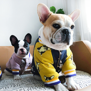  new goods dog for blouson jacket XS~XXL for pets Western-style clothes f Rebel pattern French bru dog small size dog outer garment purple pink yellow black ZCL406