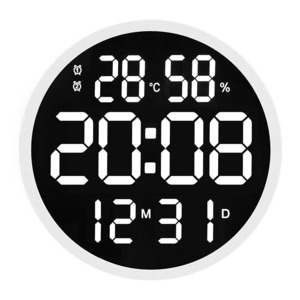 CHQ910#壁掛け時計 デジタル シンプルデザイン 温度 湿度 日付もわかる ミニマルでモダン 北欧風 こだりのあるあなたにお勧めです