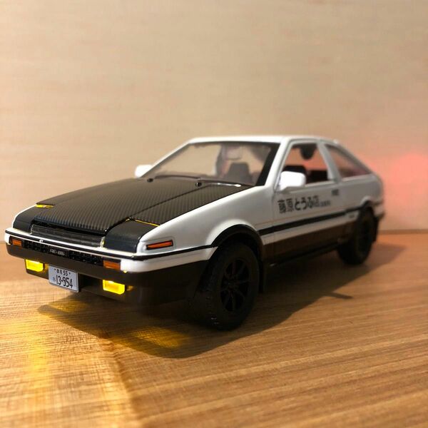 1/32 AE86 スプリンタートレノ トヨタ 頭文字D ハチロク トレノ イニシャルD ミニカー　カーボンボンネット