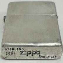 #10008 Zippo STERLING 1998 スターリングシルバー オイルライター ジッポー 着火未確認 ジャンク品 現状品_画像3