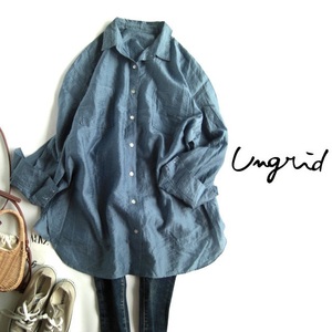  Ungrid Ungrid oversize long sleeve shirt tunic blue F