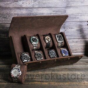  Europe and America super popular! arm clock case 8ps.@ storage original leather wristwatch collection clock case arm clock case storage case wristwatch box coffee /1 point 